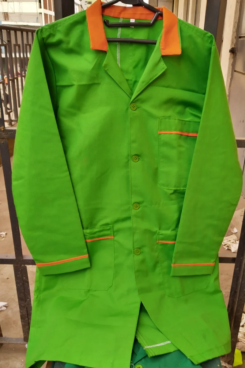 Branded dust coats for staff uniform