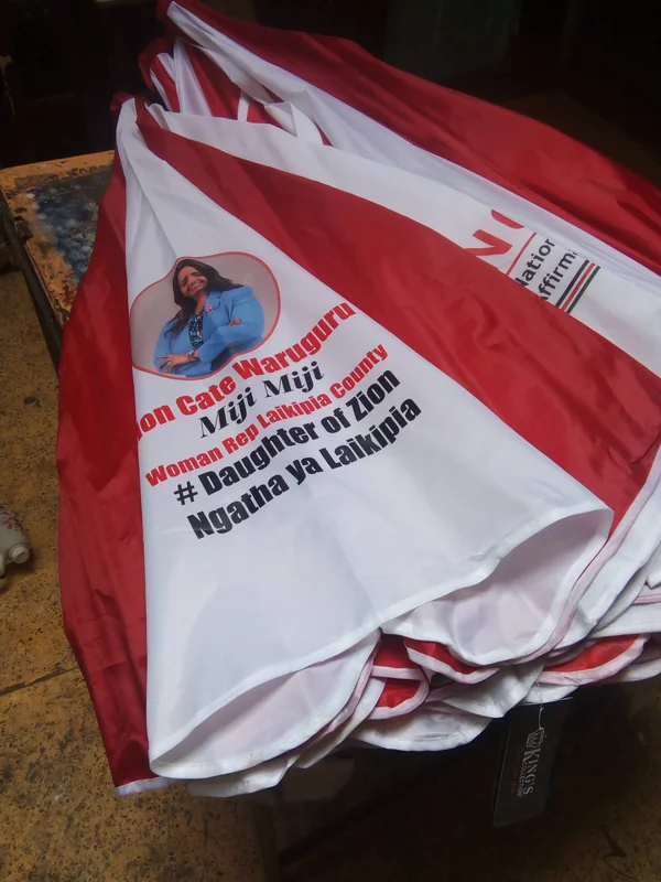 Large branded umbrella