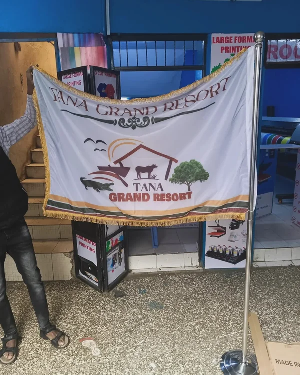Flag with pole