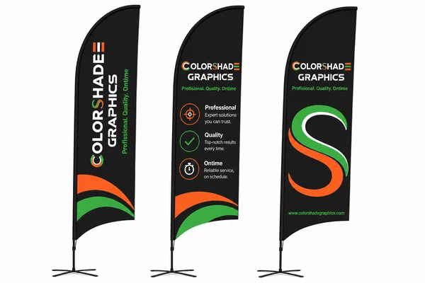 Telescopic feather banner